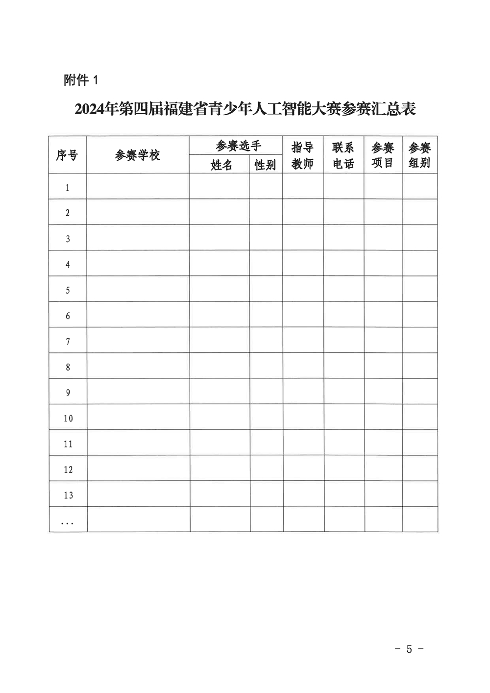 福州市科學技術協會關于組織參加2024年第四屆福建省青少年人工智能大賽的通知